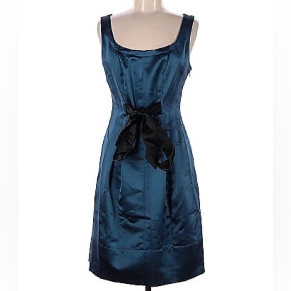 Blue satin Max and Cleo cocktail dress